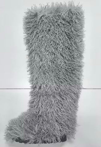 MONGOLIAN FUR BOOTS- OVER THE KNEE