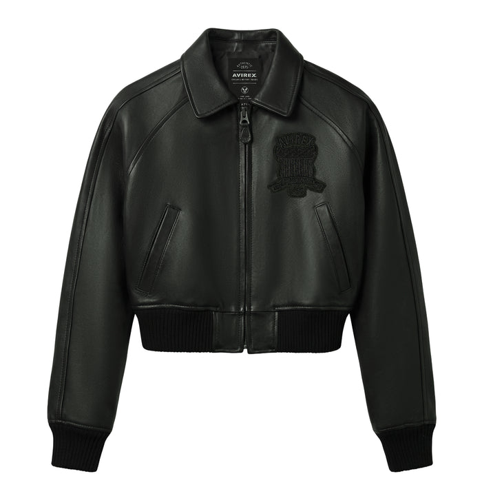 CROPPED BEE On The Lookout Leather Jacket